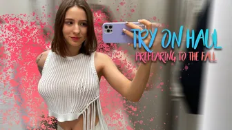 See Through Try on Haul [4K] Prepearing to the Fall