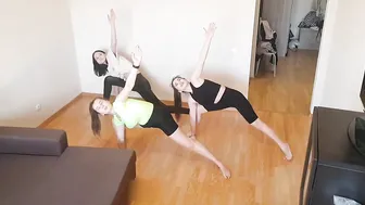 Yoga routine with my pretty friends #3