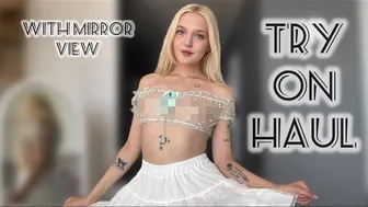 4K AMAZING TRANSPARENT TOP I ONE PIECE TRY-ON HAUL WITH MIRROR VIEW #1