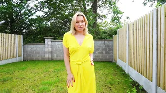 Dry vs wet: Gorgeous Yellow Transparent Dress for Summer #2