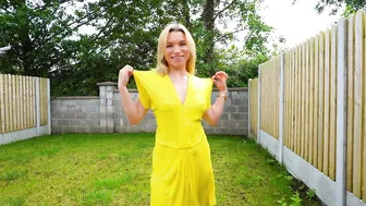 Dry vs wet: Gorgeous Yellow Transparent Dress for Summer #4