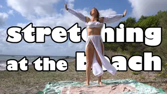 stretching at the beach // ENGLISH