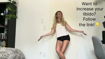 Exercises for the pelvis and thigh muscles | Blonde girl in short shorts dancing | Iryna Kovych #1