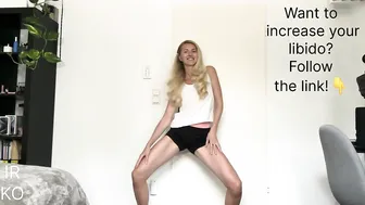 Exercises for the pelvis and thigh muscles | Blonde girl in short shorts dancing | Iryna Kovych #4