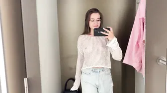 [4K] TRY ON HAUL WITH VICTORIA WHITE | TRANSPARENT CLOTHES #2