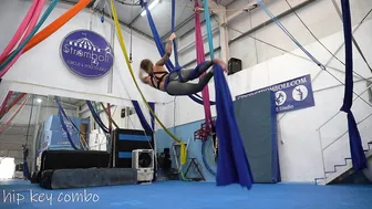 SHORT CLIPS: aerial silks hip key & hip key combo #4