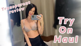 [4K USA] Transparent Try on Haul tops with Emma | gorgeous fashion Get resy with me 2024