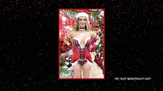 Santa's Little Helper: Gorgeous Bri Stern dresses up as St. Nick in Bodypaint #2