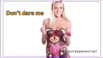 Teddy Bear and Heart Body Paint #3