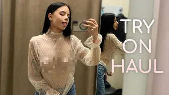 4K Transparent Clothes Try on Haul with Karina | See through Top Try on