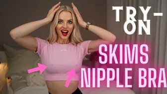 Nipple Bra by Kim Kardashian: Perfect Cleavage? | Bra Test & Try-On | Skims Collection #1