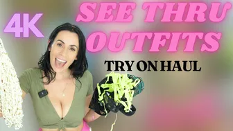 4K SHEER TRY ON HAUL NATURAL PETITE BODY WITH MIRROR VIEW!