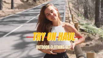 [4K] Try On Haul | OUTDOOR CLOTHING SET | UPSKIRT | Get Ready With Me | See Through and No Bra