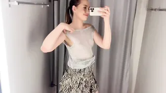 [4K] TRY ON HAUL new transparent fashion clothes with Kate | New evening fashion at mall 2024 #3