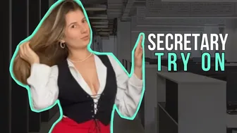 Secretary Dress Code: Trying on Beautiful Outfits #1