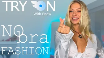 Try on Haul TRANSPARENT dresses with Snow 2024 [4K] | Transparent Body #1