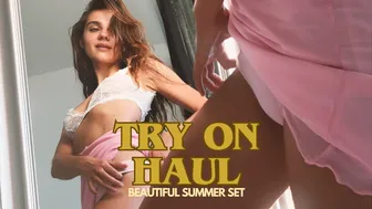 [4K] Try On Haul | BEAUTIFUL SUMMER SET | Get Ready With Me | See Through and No Bra