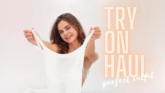 [4K] Try On Haul | BEAUTIFUL WHITE DRESS | Get Ready With Me | See Through and No Bra