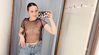 [4K] TRY ON HAUL new transparent fashion clothes with Kate #3