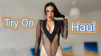 (4K) See-Through Lingerie Try on Haul | See-Through Try On Haul | Try-On Haul At The Mall 2024 2 #1