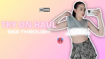 [4K] TRY ON HAUL new transparent fashion clothes with Kate | New evening fashion 2024