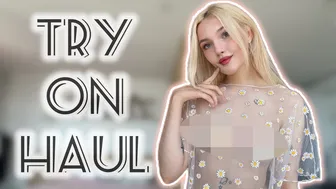 4K Transparent Clothes Try on Haul | New Trend No Bra Challenge 2024 #1