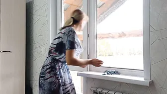 Мою окно / cleaning #2