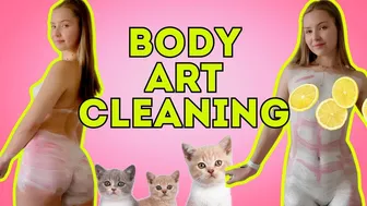 [4K Housewife] Body art suit | How to clean a clothes I Body art Haul | Try On Haul Tiny Angel