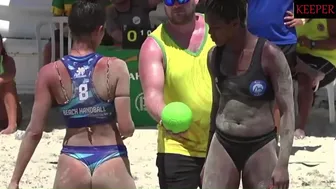 Beach handball shootout goal