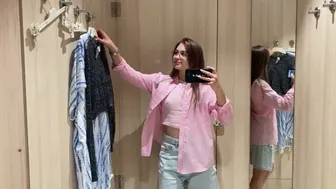 [4K] Try-on Haul Transparent | Try-on Haul In the Fitting Room #1