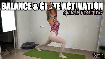 BALANCE & GLUTE activation routine // no equipment // ENGLISH #1