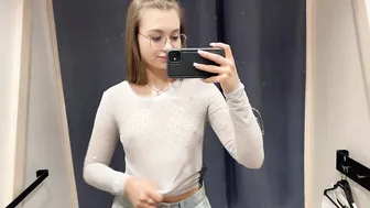 [4K] Try-on Haul Transparent with Victoria | Try-on In the Dressing Room #3