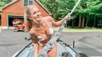 Organizing Fishing Tackle On Stratos Bass Boat In Bikini