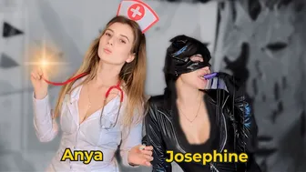 She sucked up my tail ????‍⬛& fed me candy????! Catwoman & Nurse Halloween Special of Boss & Secretary