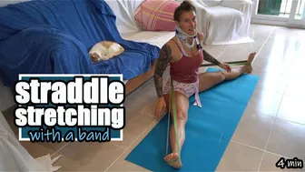 STRADDLE stretching with a BAND // ENGLISH