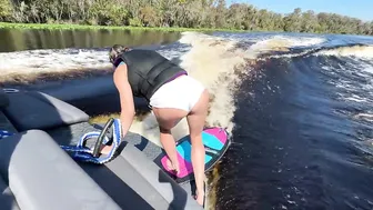 Wake surfing the Kyma K7 jet boat @KYMABoats #2