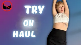 [4K] TRY ON HAUL WITH Briennec | NO BRA CHALLENGE WITH TIGHT CROP TOP