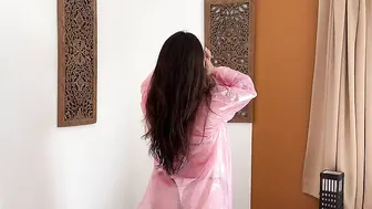 [4K] Playful Pink Raincoat | Full Try-On in 4K #2