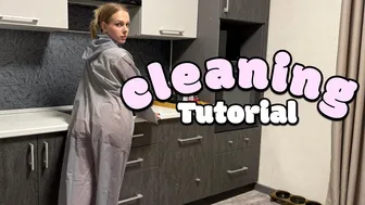 Cleaning up the kitchen with you in Raincoat | Cleaning Tutorial