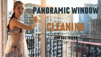 Panoramic window cleaning in see-through dress try on haul | Get ready with Ellie