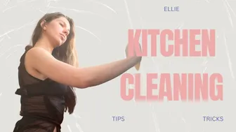 Kitchen shelf cleaning in black dress try on haul | Get ready with Ellie