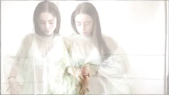 4K USA My Transparent White Raincoat Try It On - Trend 2025 #4