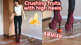 Crushing banana with High Heels | NO MUSIC #1