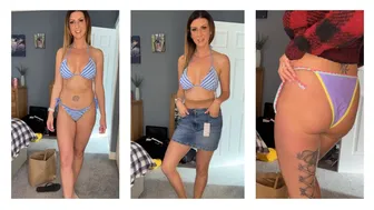 Primark Spring 2024 Bikini, Pantyhose and Mini Skirt Try On Haul