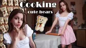 Cooking | Cute bear cookies with almonds