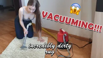 Vacuuming couch and rug #1