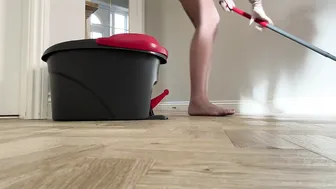 ASMR Floor Mopping - Clean With Me Housewife Chores @itshannahofficial Cleaning #5