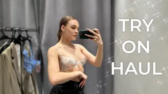 [4K] TRY ON HAUL | Transparent Clothes with Karen #1