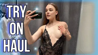 [4K] Transparent Try on Haul 2024 | Transparent Fabric Bra with Karen