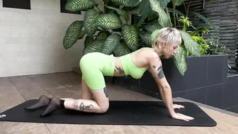 Yoga tattoo girl stretching split feet socks - Amie #5